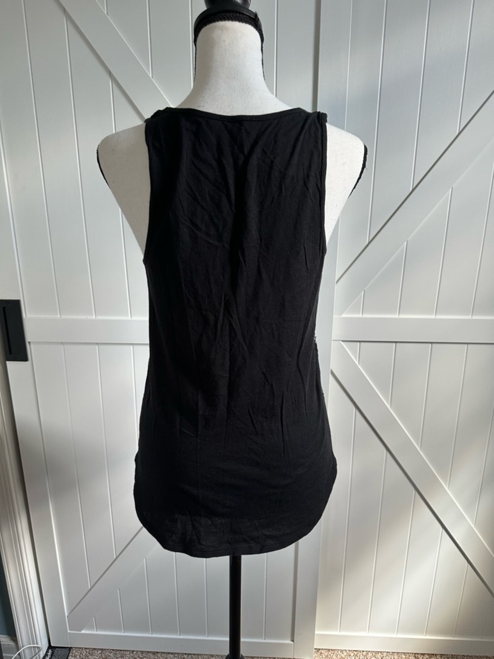 Express Sequin Embellished Women's Tank Top Black Boho Festival Glam Size Small - Picture 3 of 5